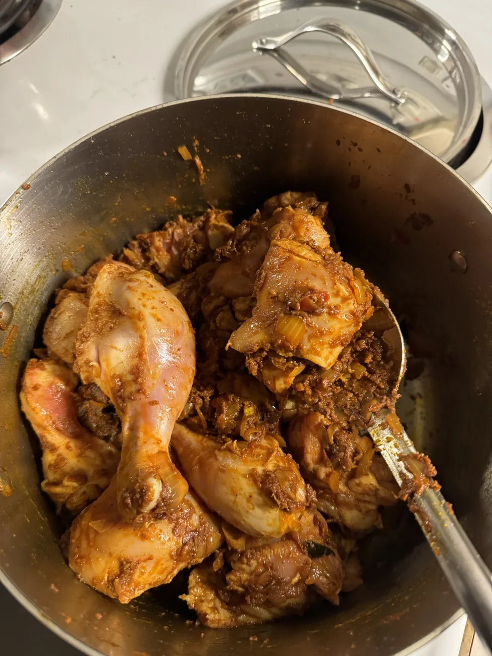 Biryani preparation in progress